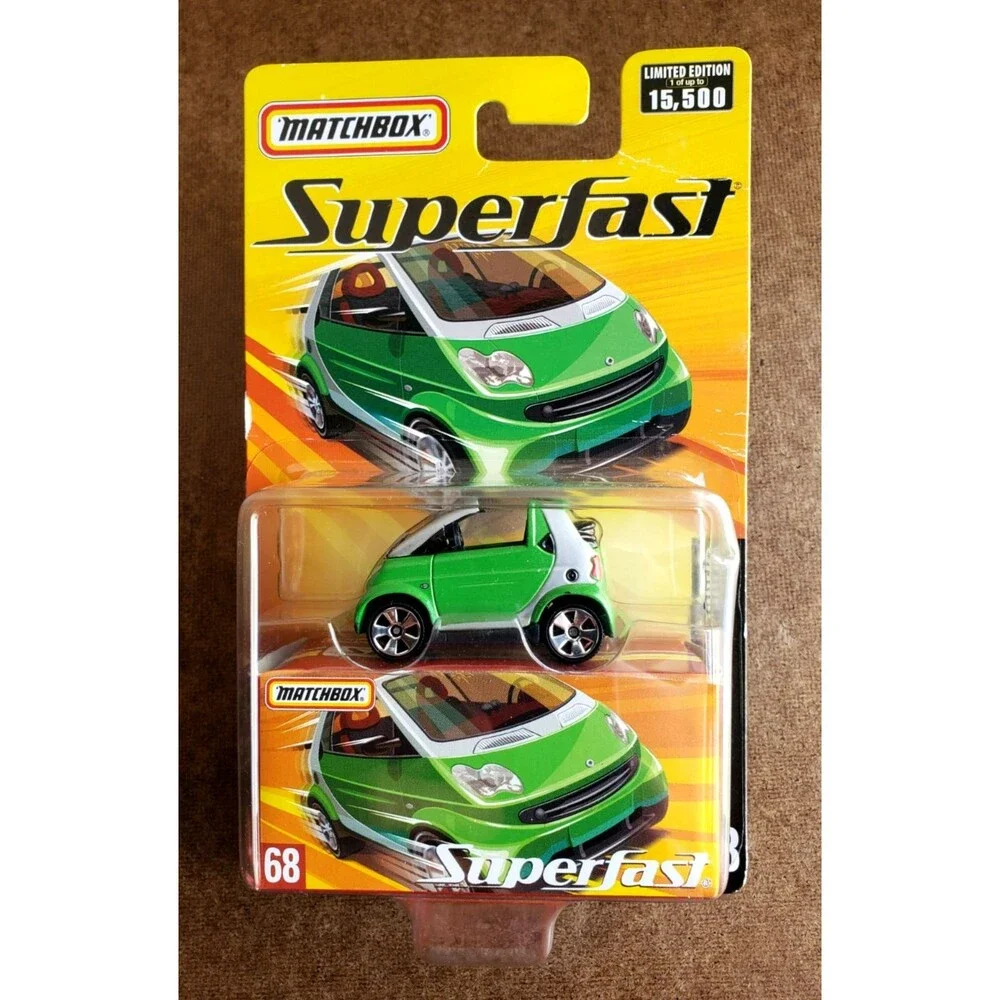 2005 Matchbox Superfast SMART FORTWO CABRIO Green #SF68 LIMITED ED 1/15,500 1:64